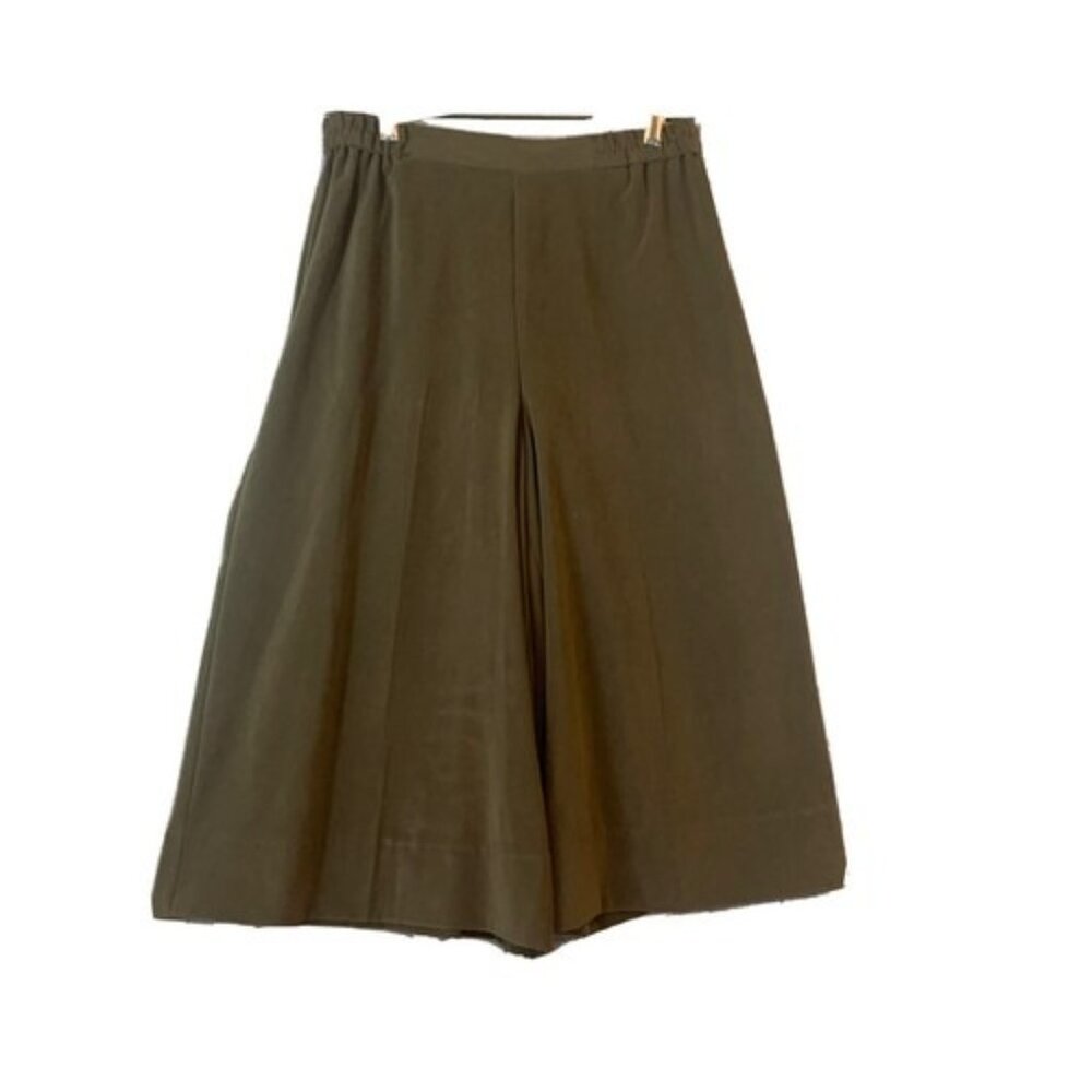 Vtg BFA Classics Culotte Pant Women 6P 6 Petite Olive Faux Suede Ranch Western